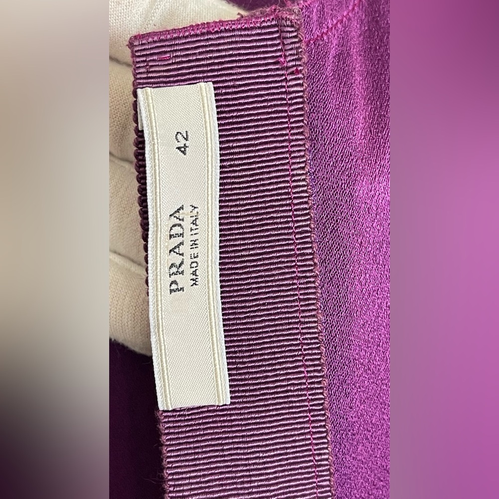 ❌SOLD❌Prada Purple Sleeveless Fit & Flare Midi Dress Size IT 42 - Picture 9 of 17